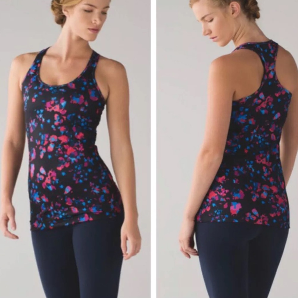 lululemon cool racerback tank dandy digie multi